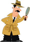 detective with magnifying glass