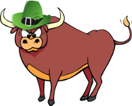 bull with green hat