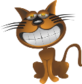 cartoon cat grinning