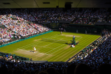 picture of actual Wimbledon tennis match