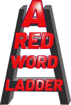 ladder with steps that say A Red Word Ladder