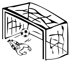 cartoon of someone making a soccer goal