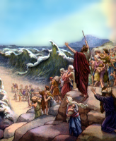 Moses Parting the Red Sea by Otto Semler