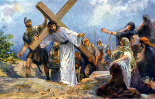 Jesus Receives the Cross by Anton Robert Leinweber