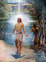 The Baptism of Christ in the Waters of the Jordan by Frederic Montenard