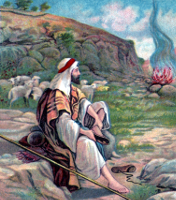 Moses Hears God in the Burning Bush