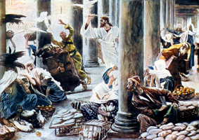 The Merchants Chased from the Temple by James Tissot