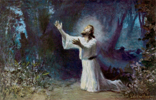 Jesus Praying in the Garden of Gethsemane by Anton Robert Leinweber