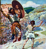 David Slings the Stone by James Tissot
