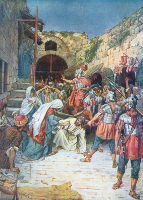 Jesus Sinking Under the Weight of His Cross by William Hole