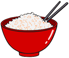 bowl of rice with chopsticks