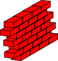 wall of red bricks