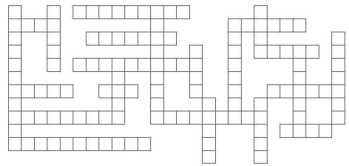 empty criss cross grid for 24 words