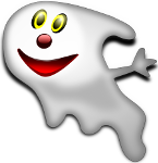 cartoon image of a ghost