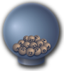 lotto balls in globe