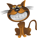 cartoon cat grinning