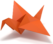 origami swan, folded paper resembling a swan in flight
