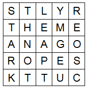 5 by 5 poker word search grid #1
