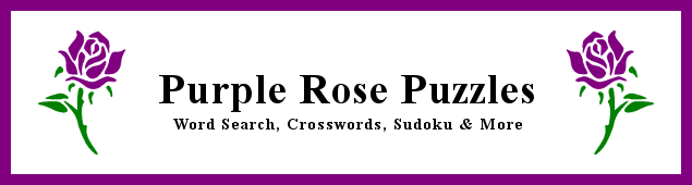 Purple Rose Puzzles webpages banner