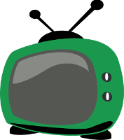 television set with rabbit ears