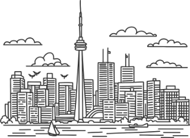 sketch of toronto skyline